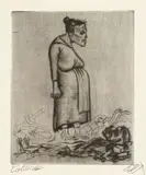 Otto Dix, Schwangerschaft, 1922, Kaltnadel auf festem Papier