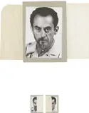 Man Ray, Man Ray“, Doppel-Selbstportrait, bärtig und rasiert