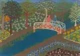 Elisa Martins da Silveira, Paisagem com ponte, 1958, Öl auf Leinwand