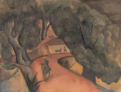 Pisciotta, Kalabrien by Anita Rée, 1924, Aquarell auf Papier (aus einem Skizzenblock), sold Mar 2022