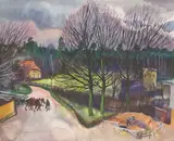 Conrad Felixmüller, Klotzsche bei Dresden, Waldausfahrt