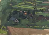 Hermann Glöckner, Wunschendorf, von einer Höhe aus