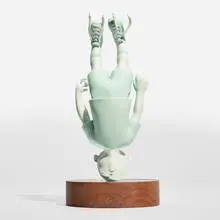 James Jean, Descendent, 2019, polystone, mirror, wood