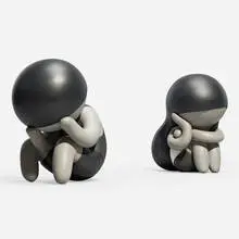 Mike Lee, Lonely Boy and Lonely Girl (set of two), 2020, painted cast vinyl