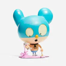 Edgar Plans, Artist Hero (Blue), 2019, polystone, fiberglass, wood