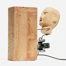 Nik Ramage, Brick, 2021, brick, wood, steel, motor