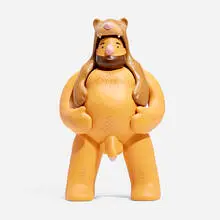 Carlos Rodríguez, Totem Bear, 2021, polystone
