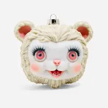 Snow Yak ornament by Mark Ryden, 2017, 3D printed plaster, sold Sep 2024