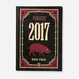 Shepard Fairey, Damaged Pig Painted, 2017, mixed media on found book