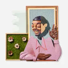 Summertime Vices by Dada Khanyisa, 2022, mixed media and hand-carved wood, sold Sep 2024