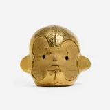 En Iwamura, Gold Mask, 2018, glazed stoneware