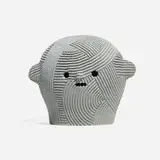 En Iwamura, Neo-Jomon: Grey Face, 2019, glazed stoneware