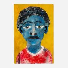 Evita Tezeno, I See You, 2021, mixed media collage on paper