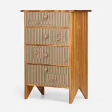 Tom Loeser, More Multiple Complications cabinet, 1995, zebrawood, painted mahogany