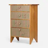 Tom Loeser, More Multiple Complications cabinet, 1995, zebrawood, painted mahogany