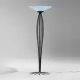 Bryan Hunt, Floor lamp, c. 1995, patinated steel, cast glass