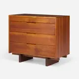 Chest of drawers by George Nakashima, 1963, American black cherry, American black walnut, sold May 2025