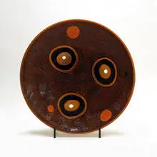 John Brekke, Engraved Platter, 2023, fused, slumped, and carved glass