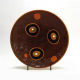 John Brekke, Engraved Platter, 2023, fused, slumped, and carved glass