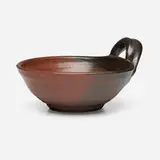 Charles Higa, Bowl with handle, glazed stoneware