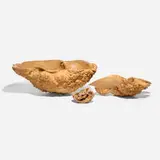 Bob Womack, Collection of three bowls, 1998, mountain mahogany, maple burl