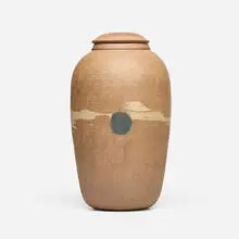 Paul Chaleff, Covered jar, c. 1990, glazed stoneware