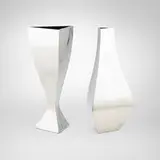 Michael Aram, Vases, set of two, 2014, stainless steel