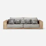 Paola Navone, Budapest sofa, 2003, leather, varnished steel