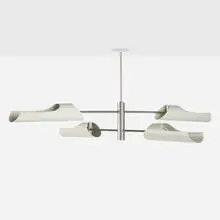 David Weeks, Torroja Cross chandelier, model 425, c. 2009, powder-coated aluminum and steel, chrome-plated steel