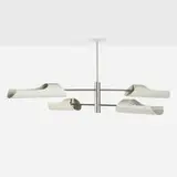 David Weeks, Torroja Cross chandelier, model 425, c. 2009, powder-coated aluminum and steel, chrome-plated steel