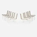 Richard Schultz, 1966 dining chairs, set of six, enameled aluminum, nylon, vinyl