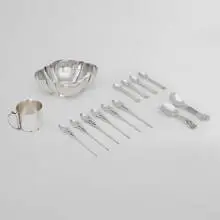 William Philip Spratling, Collection of tabletop articles, c. 1935-1962, sterling silver, silver