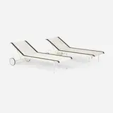 Richard Schultz, 1966 chaise lounges, pair, enameled aluminum, nylon, vinyl