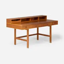 Desk by Peter Løvig Nielsen, 1968, oak, sold Jan 2026