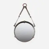 Léopold Gest, Wall mirror, c. 1970, wrought iron, mirrored glass