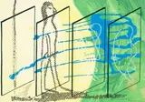 Sigmar Polke, Ohne Titel [Mönchengladbach 1992], 1992, Übermalter Farboffset auf Halbkarton