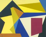 Otto Ritschl, Komposition, 1956, Öl auf Leinwand