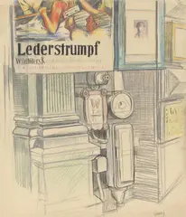 Karl Hubbuch, Lederstrumpf, Um 1925, Farbkreide auf Papier