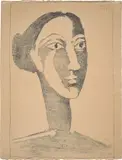 Pablo Picasso, Tete de femme au chignon, 1953, Lithografie auf Velin