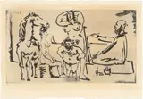 Pablo Picasso, Le peintre sur la plage, 1955, Aquatinta auf Arches-Velin