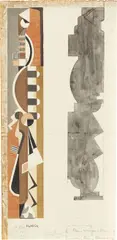 Auguste Herbin, Composition géométrique, Um 1920, Aquarell und Bleistift auf Bütten
