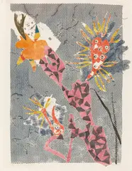 Rolf Nesch, Kaktus, 1953, Farbmetalldruck auf festem Van Gelder Zonen-Velin