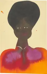 Ohne Titel by Chris Ofili, 1999, Aquarell und Grafit auf Papier, sold Mar 2025
