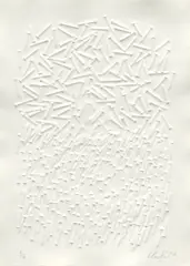 Baum by Günther Uecker, 2006, Prägedruck auf handgeschöpftem Bütten, sold Jan 2026