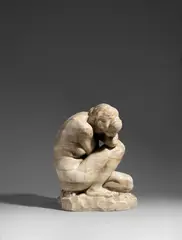 Hugo Lederer, Kauernde, 1897, Marmor