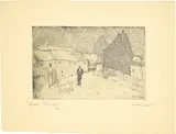 Lyonel Feininger, Winternacht, 1916, Radierung auf chamoisfarbenem Bütten