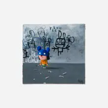 Edgar Plans, EP3, 2019, mixed media on panel