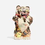 Emily Yong Beck, Horangi guarding pot, 2022, glazed stoneware