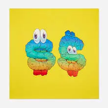 TENGAone, $$Chromosome, 2018, acrylic on canvas over panel