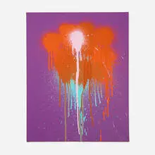 Katsu, Untitled (Drone Flower), 2018, atomized enamel on acrylic primed canvas